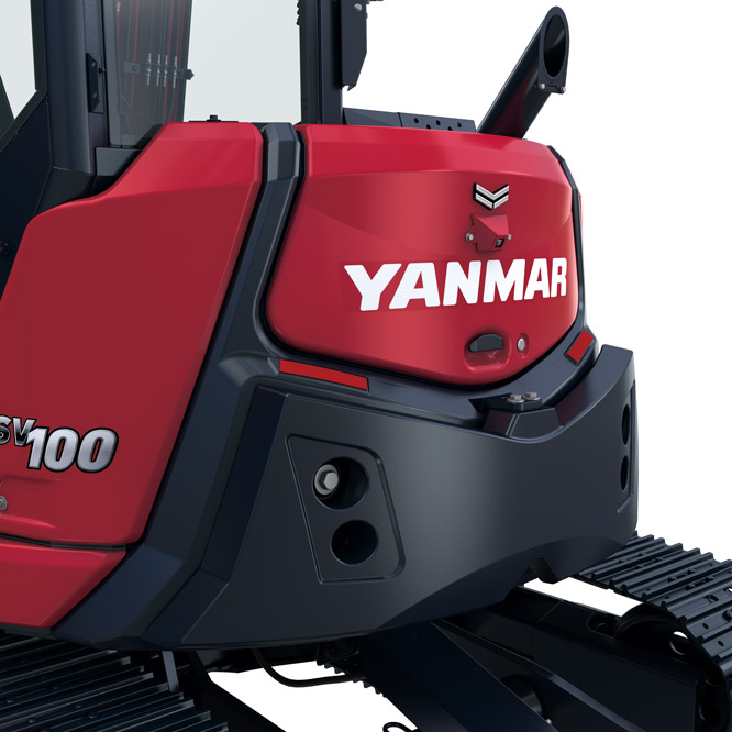 Mini Excavator SV100-7 back side